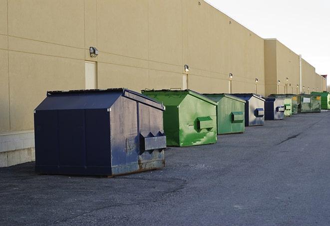 waste collection receptacles placed near a worksite in Arlington